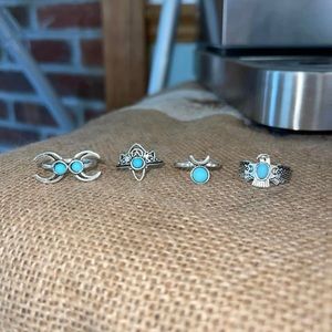 Faux Turquoise Rings
